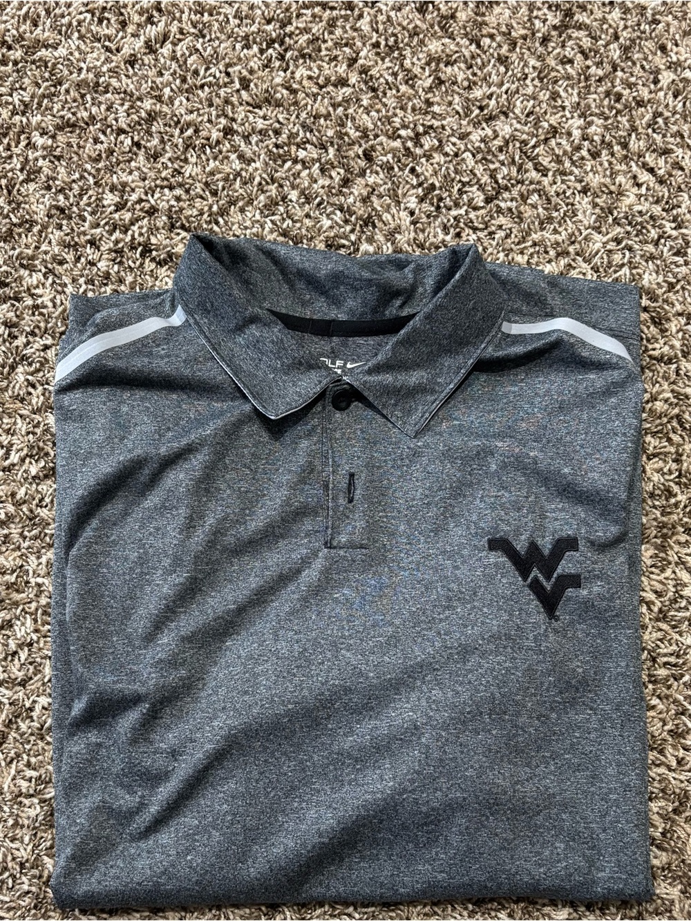 Nike WVU gray polo size large black